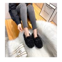 Zapatos planos con lazo para mujer, mocasines de lana rizada con forro de piel de algodón, botas de borreguito, Invierno - details 25