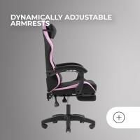 Reposabrazos Acolchados, Relleno Multicapa, Pistón Clase 4, Ruedas XL 65mm, Diseño Ergonómico, Rosa - details 24