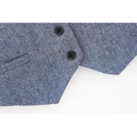 BUNO-Conjunto de 3 piezas para mujer, traje gris sin mangas, chaleco Halter de flores 3D, pantalones de pierna ancha, traje informal con solapa, atuendo elegante para mujer, otoño - details 9