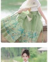 Conjunto de cara de caballo para niña, Hanfu de alta gama para niños, estilo chino, falda de disfraz de la dinastía Ming para niña pequeña para primavera - details 11