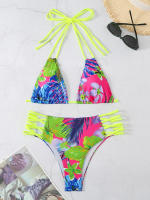 Bikini con espalda descubierta para mujer, traje de baño Sexy con cordones, conjunto de 2 piezas, 2024 - details 10