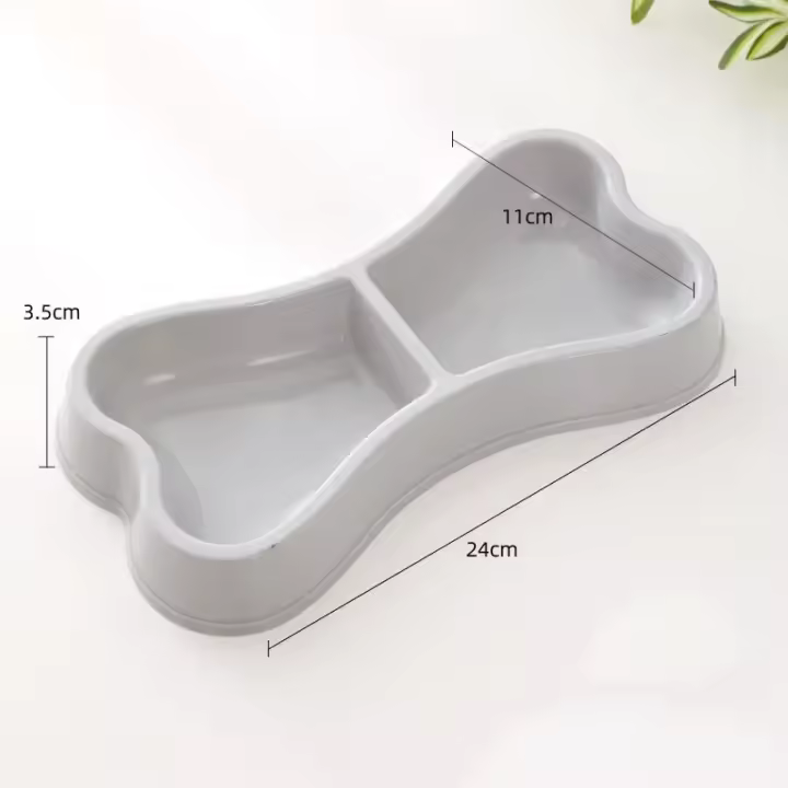Suministros de alimentación para cachorros y gatitos, cuenco doble para mascotas, plato de agua para mascotas, alimentador para - 1