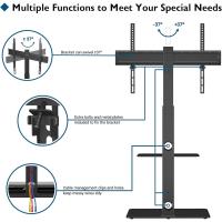 Soporte Universal para TV Ajustable en Altura, 40 Kg, 600x400 mm Para Plasma LED OLED LCD de 30-70 Pulgadas Soporte de Almacenamiento de Media y TV con Estantes de Vidrio Templado de 2 Niveles - details 2