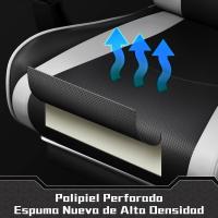 Silla de Oficina Silla Gaming con Reposapies Silla Ergonómica con Ruedas Silla Ordenador Ajustable Silla con Soporte Lumbar Capacidad MAX 136 KG Rojo - details 15