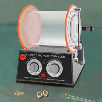Pulidor de Banco de joyería KT-2000, Kit de máquina pulidora de joyas, 220V, 60W, 1-5 velocidades ajustables, negro, aluminio naranja, cobre - details 0
