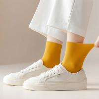 Calcetines coreanos simples para niñas, calcetines de tubo medio de Color sólido de verano con cualquier corte, calcetines para mujer - details 8