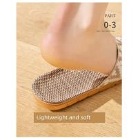 Zapatillas de Lino para Uso Doméstico Suela Gruesa, Tejido de Hierba de Verano, Tejido de Ratán, Casas para Hombres y Mujeres, Antideslizantes y Antiolores para Interiores - details 6