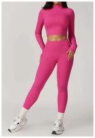 Conjunto de Yoga de Manga Larga Top de Correa Alta y Leggings Deportivos para Mujeres - details 18