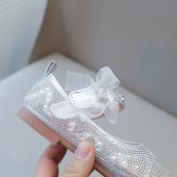 Zapatos de cuero para niñas, zapatos de vestir para niños, fiesta de boda, diamantes de imitación con pajarita de encaje, zapatos planos de princesa, Mary Janes dulce - details 19