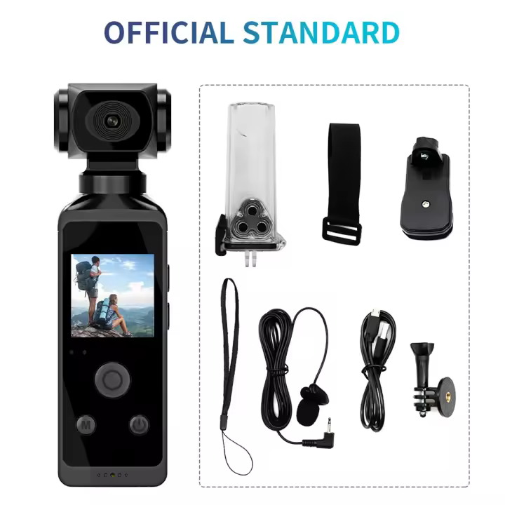 Minicámara giratoria 1080P 4K WiFi HD para deportes al aire libre, videocámara DV con funda impermeable, grabación de vídeo - 1