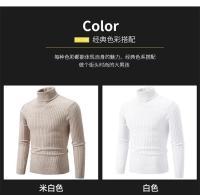 Nuevo suéter de cuello alto de invierno para hombre, suéter tejido informal para hombre, jerséis de Fitness para mantener el calor, Tops - details 16