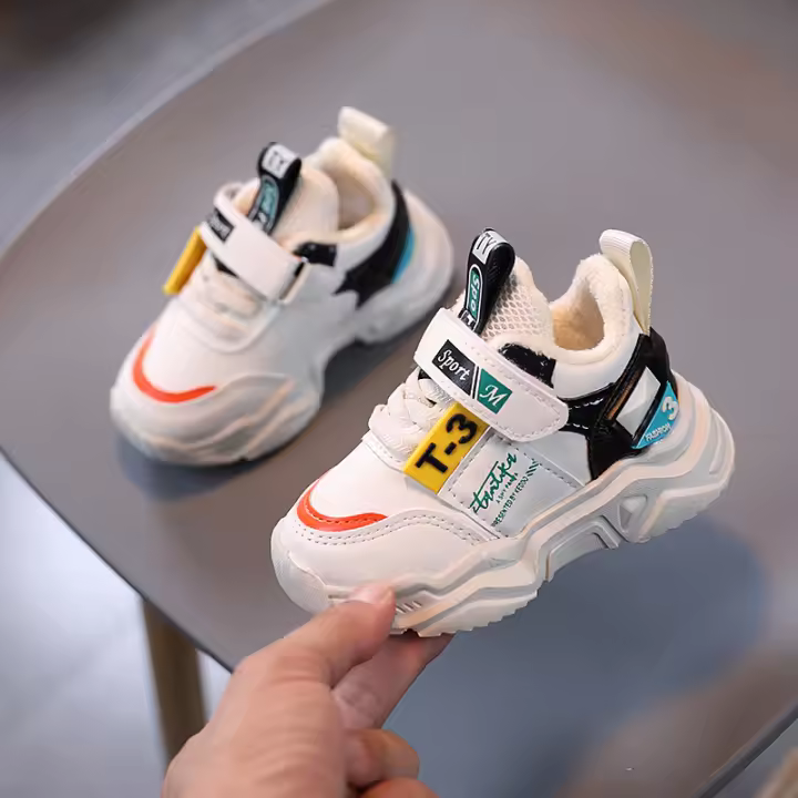 Nuevos zapatos de papá para niños de 1 a 5 años 3 zapatos blancos para niños pequeños zapatos para bebés y niños pequeños - 1