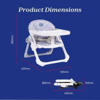 Silla Infantil Conversible de Trona Portátil, Ajustable, Evolutiva, Cierre Compacto y Bandeja Extraíble Perritos Negro - details 11