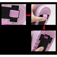 YUNICUS Led Light Boys Girls Shoe USB Charging Black Two Wheels Luminous Sneakers Roller Skate Shoes for Children Kids Led Shoes - details 8