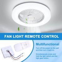 Luz de ventilador de techo para dormitorio, Control remoto, 100W, controlador de recepción, accesorios de luz de ventilador, 30-50W X 2 - details 3