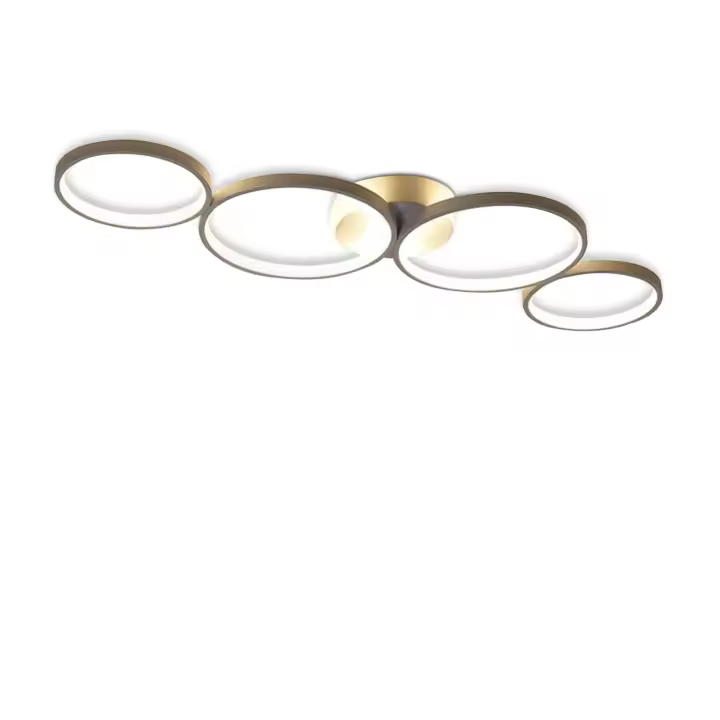CBJKTX Luz de Techo LED Redonda Moderna Blanco Cálido Anillo de 3000 K 37 W Blanco 89 cm Lámpara de Escritorio para Dormitorio Sala de Estar Pasillo Oficina - 1