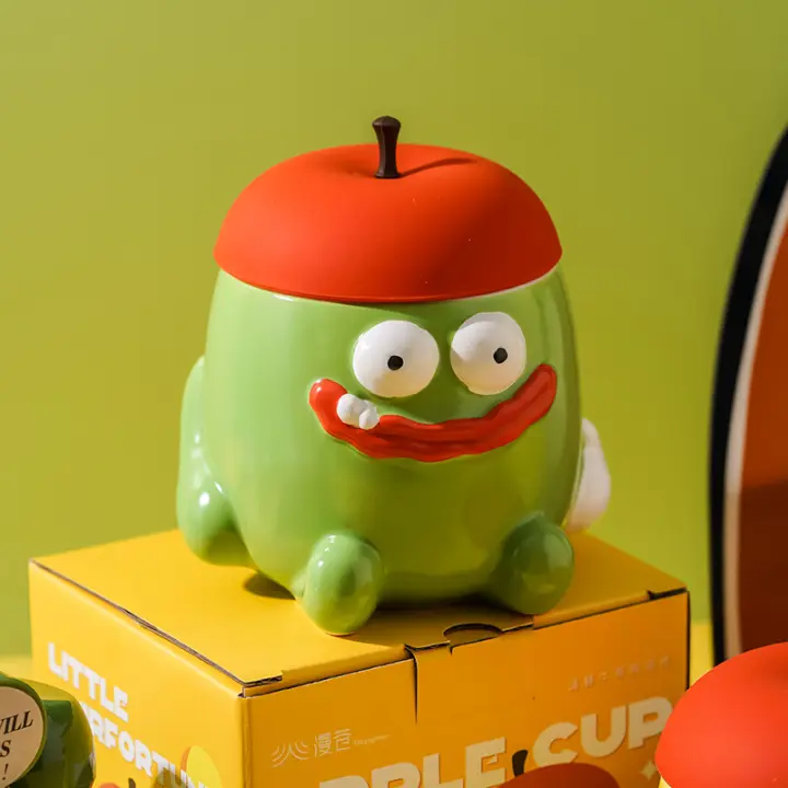 Taza de cerámica de viento taza creativa taza de manzana divertida personalidad peculiar ins masculinos - 1