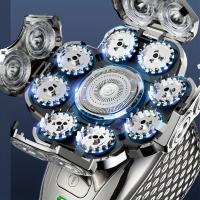 Afeitadora eléctrica de doble uso, maquinilla de afeitar inalámbrica, recargable, húmeda/seca, impermeable, regalo para hombres, marido y padre - details 4