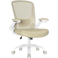 Silla de Oficina, Silla de Escritorio de Malla, Silla Giratoria Ergonómica, Soporte Lumbar, Oscilante, Asiento de 53 cm, Apoyabrazos Abatibles, Negro OBN037BKV2 - details 16