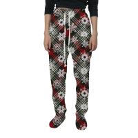 Pantalones con estampado navideño para mujer, malla holgada de talla grande, novedad de invierno - details 2