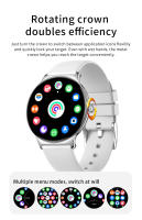 2024 nueva colección ultradelgada de relojes inteligentes de 1,43 pulgadas 466 * 466 amoled pantalla llamada bluetooth, empuje de mensajes, ejercicio físico,frecuencia cardíaca y presión arterial,moda femenina cómoda pulsera inteligente para iOS y Android - details 5