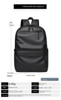Nuevos hombres texturizados de moda, mochila casual para computadora - details 7