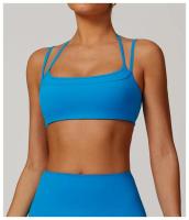 Sujetador de Yoga suave con espalda de belleza para mujer, entrenamiento de gimnasio, deportes de secado rápido, Top elástico con doble hombro y cuello, ropa interior para correr y Fitness al aire libre - details 17