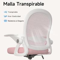 Silla de Escritorio Ergonómica con Malla Transpirable, Reposabrazos Abatibles, Silla para Ordenador de Altura Regulable, Silla Giratoria de 360 ° , Gris - details 12
