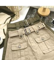 Falda de Denim de Cintura Alta para Mujer Estilo Coreano Versátil Cinturón Moda de Talla Grande - details 9