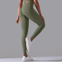 Hamidou-pantalones de Yoga sin costuras para mujer, ropa deportiva de Fitness, Leggings de cintura alta, pantalones de ejercicio para correr, 11 colores - details 24
