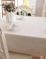 Utilice lino de algodón grueso navideño, liso con dobladillo blanco ENCE, mesas de centro lavables, manteles para bodas y cenas. - details 5