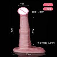 Leten-funda de consolador hueca gruesa alargada de silicona para hombre, productos sexuales eróticos para gays y lesbianas, 18+ - details 7