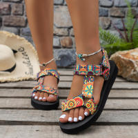 Verano plano ligero con sandalias de playa de punta redonda para mujer - details 7