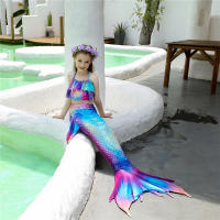 Disfraz de sirena para niños y niñas, traje de baño de fantasía, Bikini de playa sin Monofin - details 5