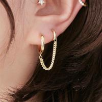 Pendientes de acero inoxidable coreanos, aretes de Metal con borla redonda doble, cadena larga Retro, joyería al por mayor, un par - details 2