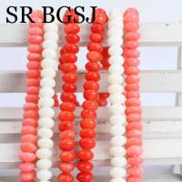 4x6mm Rondelle naranja mar bambú Coral forma cilíndrica hacer joyería DIY collar pulsera accesorios cuentas sueltas - details 1