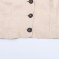 ZOCI- Conjunto de falda midi con cinturón para mujer, chaleco informal con cuello halter y espalda descubierta, falda acampanada de cintura alta, ropa de calle Lisa elegante - details 6
