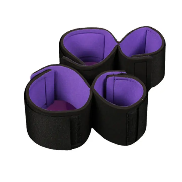 Conjunto de Bondage BDSM para adultos, juegos con esposas, ataduras de tobillo, Juguetes sexuales para mujeres, parejas, cama de esclavo, correa SM, puños suaves, Sex Shop - 1