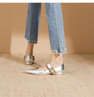 Nuevo Xiaoxiangfeng, hebilla de una palabra, tacón único puntiagudo, zapatos individuales, zapatos Lizhen - details 15