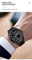 Reloj de Cuarzo Automático de Lujo Premium 2024 Correa de Acero Inoxidable Estilo Deportivo y de Negocios a Prueba de Agua Hannah Martin Movimiento Japonés Para Hombres - details 6