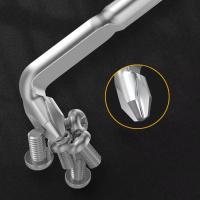 Destornillador multiusos con cruces en ángulo, destornillador de cabeza plana de acero S2 de 90 grados, juego de puntas de destornillador de codo magnético de doble cabeza - details 12
