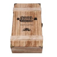 Caja portadora de botellas de vino tinto de madera Vintage, caja de almacenamiento, soporte de exhibición, fiesta de cumpleaños, regalo de Navidad - details 1