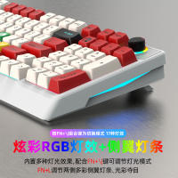 Teclado mecánico K98, eje azul, eje rojo, moldeo por inyección de dos colores con cable, periféricos de juego de teclas de sublimación térmica - details 8