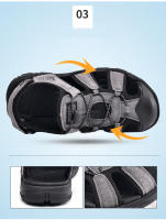 Sandalias de cuero de verano para hombre, zapatos de playa transpirables, cómodas sandalias suaves para caminar y senderismo, sandalias atléticas antideslizantes para exteriores - details 8