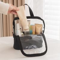 Bolsa de hombro para brochas de maquillaje profesional, contenedor de cosméticos de tela Oxford ligera, bolsa de almacenamiento de cosméticos transparente impermeable - details 15