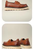 Nuevos zapatos de hombre, zapatos de cuero genuino de alta gama, de cuero vacuno puro, casuales, con suela suave. - details 4