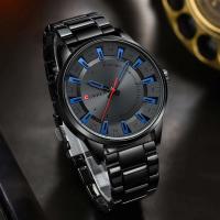 Reloj de Cuarzo CURREN 8406 Diseño Sencillo de Acero Inoxidable Negro Automático Correa de Cuero - details 9