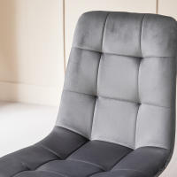 EGOONM-sillas tapizadas para comedor, asientos de diseño con respaldo, asiento de terciopelo, marco de Metal para cocina y sala de estar, 2/4 unidades - details 4