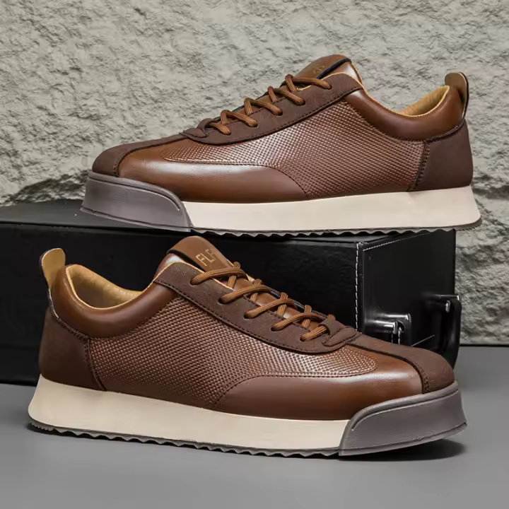 Nuevos Zapatos Versátiles Para Deportes Y Ocio, Zapatos Casuales Negros Con Plataforma Para Hombre - 1
