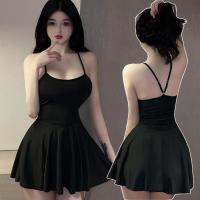 Vestido Mini de Lentejuelas de Moda para Mujeres Uniforme Suave, Sin Espalda, con Volantes, Perfecto para Clubes Nocturnos - details 0